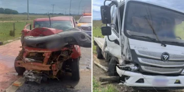 Acidente na ES-248 em Linhares envolve carro e caminhão